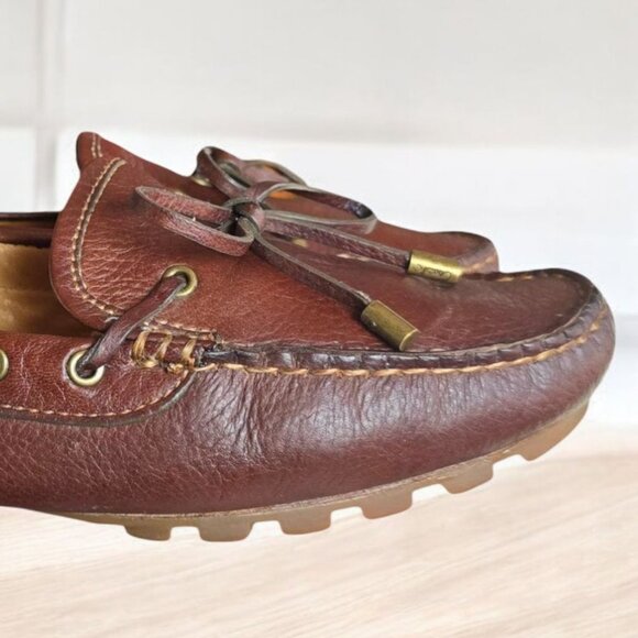 COACH (8B) Patrice A2893 Soft Tumbled Chestnut Slip In Loafers - Picture 9 of 13
